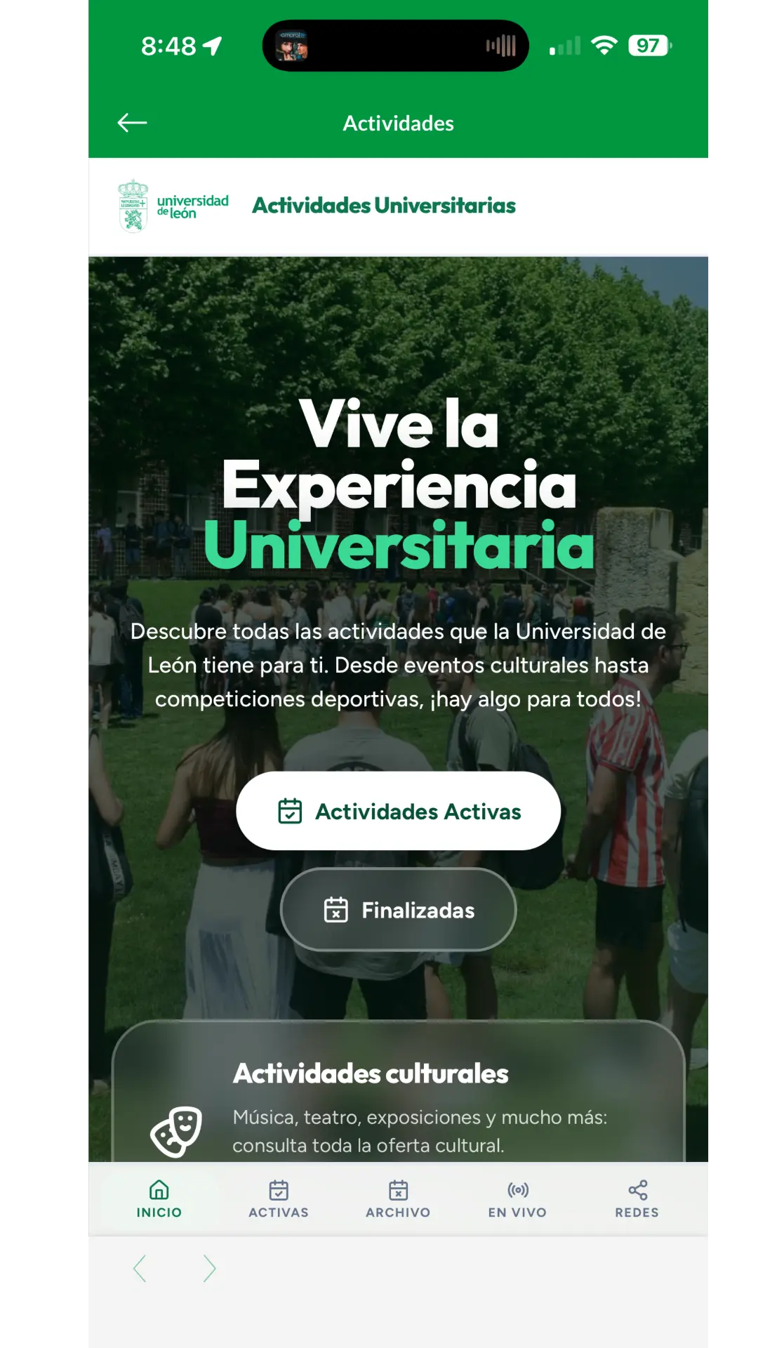 Actividades universitarias